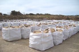 "Bagged Purbeck Stone awaiting delivery" - Click for a bigger picture!