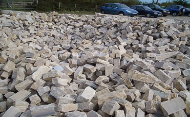 Cropped Walling in stock at the quarry - "Click here for a larger picture"