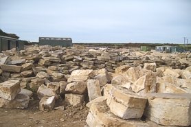 "Purbeck stone block in the quarry" - Click for a bigger picture!