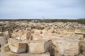 "Purbeck stone block in the quarry" - Click for a bigger picture!