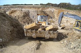 "Moving the block from the quarry hole" - Click for a bigger picture!